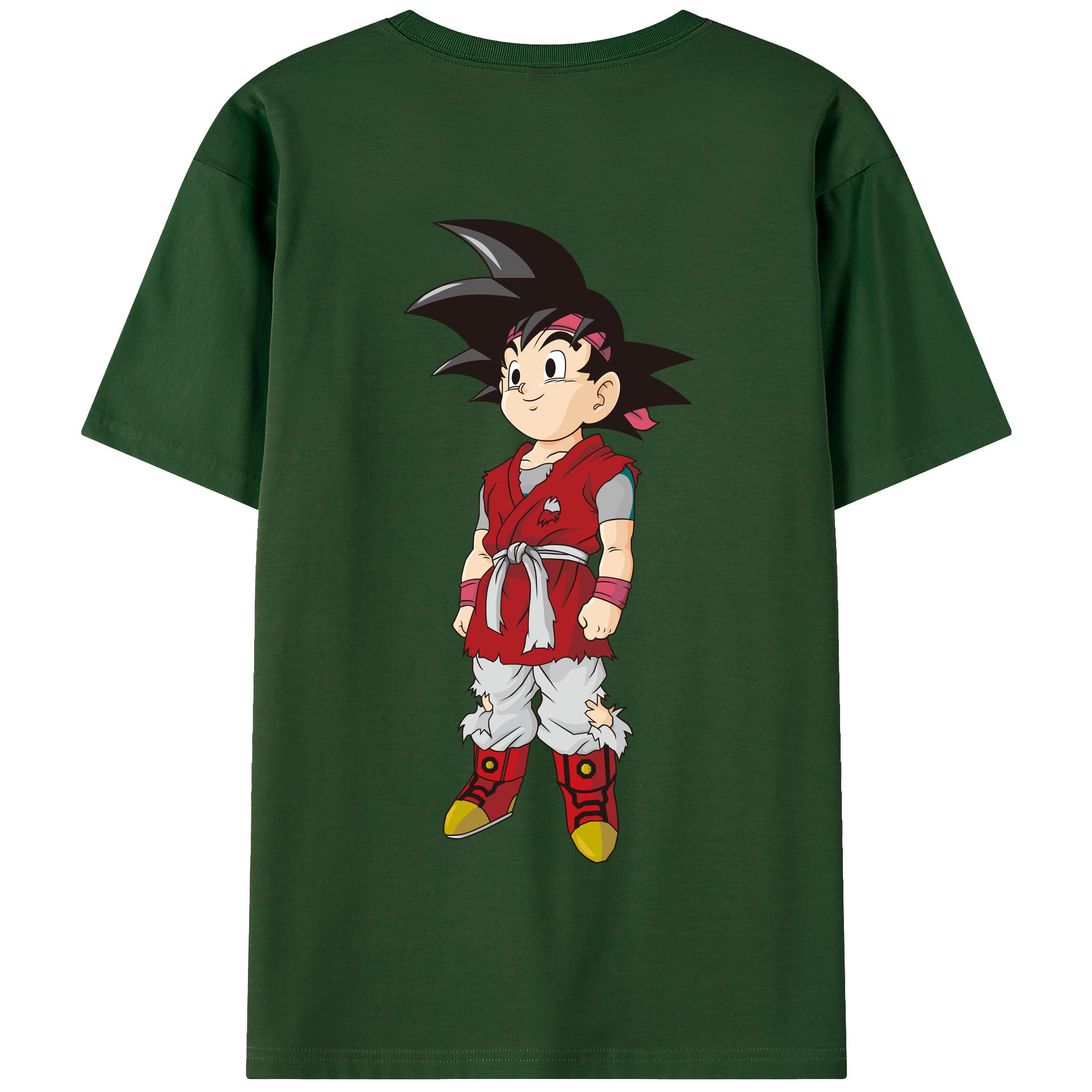 （画像用） ドラゴンボール 孫悟空（そん ごくう）Son Goku カカロット DRAGON BALL Kakarotto 綿100％半袖Tシャツ（背面プリント）